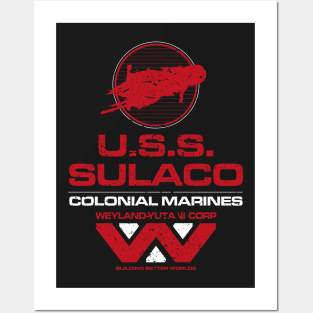 USS SULACO COLONIAL MARINES Posters and Art